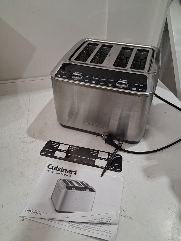 Cuisinart 4-Slice Lever less Motorized Toaster,7-shade settings, 4 Memory Set feature- Silver (MODEL: CPT-540C) image 3