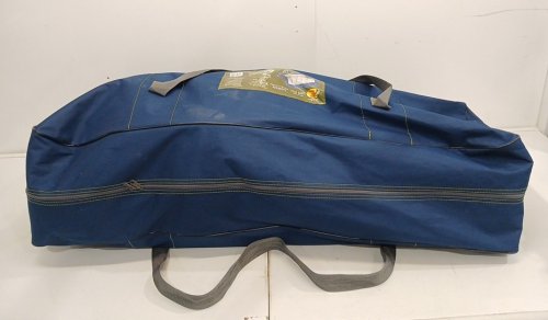 folding padded loveseat with cupholders and carry bag - 500lbs cap - blue image 2