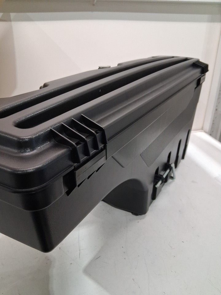 truck bed storage box, lockable lid, waterproof ABS wheel well tool box compatible with chevrolet silverado 1500 GMC Sierra 1500 2019-2021, drive side - 20L - black (ZP20220406B01) image 3