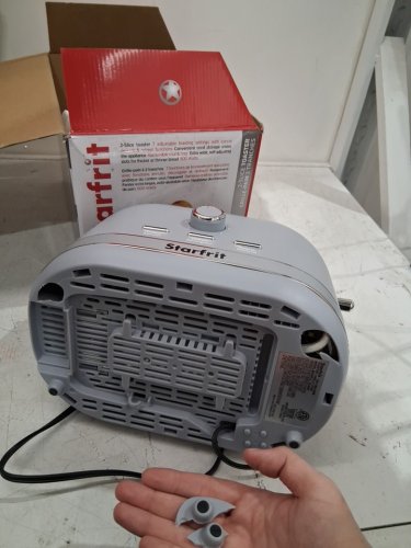 starfrit 2 slice toaster with adjustable levels - 850w - grey blue (model: 024063) image 5