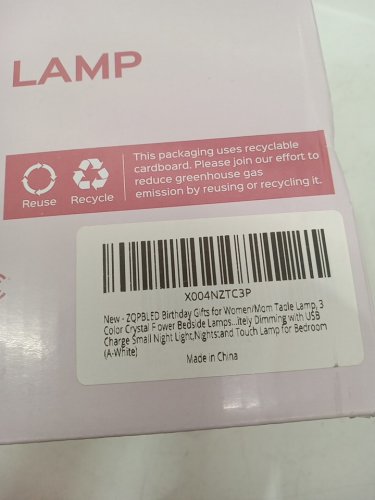 ZQPBLED crystal Tulip Table touch Lamp with 3 Colors - 11" - white image 3
