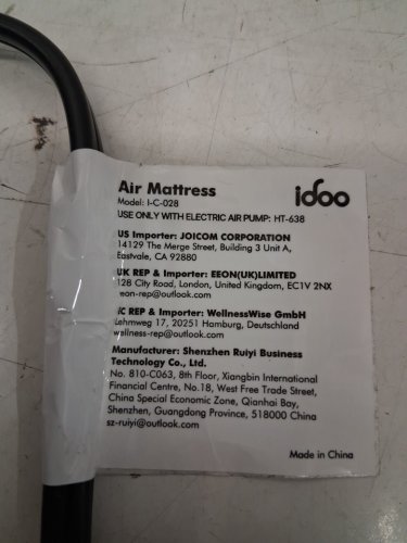 IDOO inflatable AIR MATTRESS, 3 minute quick inflation with built in pump - 18" , king (80" x 76") - (Model: i-c-028) image 7