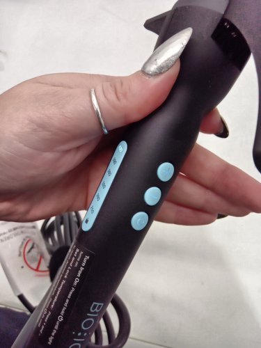 BIO IONIC LONG BARREL PRO CURLING IRON HAIR STYLER - 1.5" - BLACK (MODEL: Z-FGTST-CL-1.5) image 5
