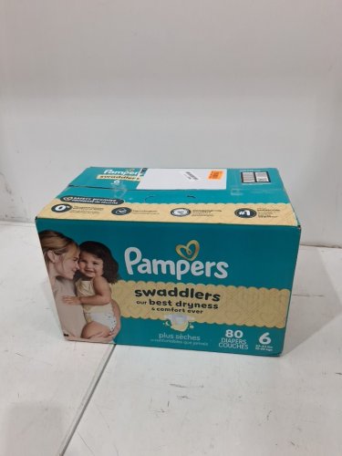 80PK PAMPERS SWADDLERS DIAPERS - SIZE 6 image 2