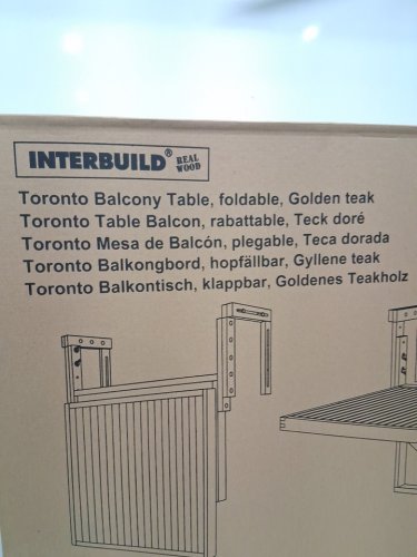 toronto Foldable Collapsible Wooden Balcony Table for outdoor patio - 22" x 27" x 24" - 110lb max capacity - brown/wood (model: 669759) image 4