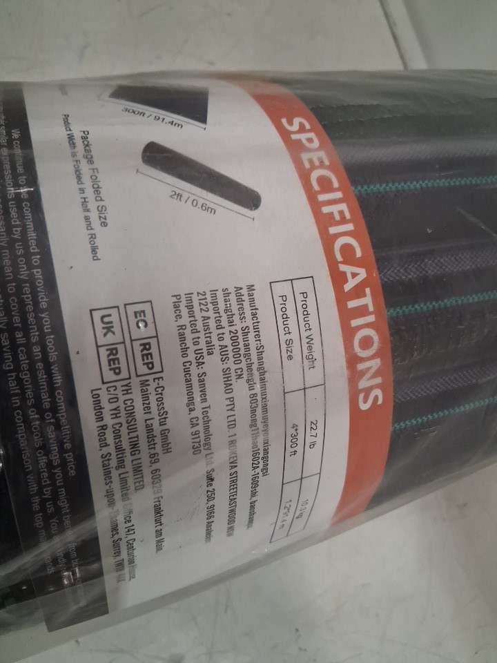Landscape Fabric Weed Barrier - 4ft x 100ft - black (model: 4*100ft90) image 6