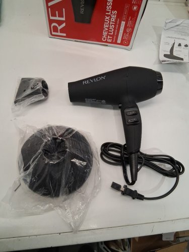 Revlon Pro Drying Power Hair Dryer with Soft-Feel Grip, Concentrator, and Diffuser - 1875W - Black (Model: RVDR5281F) image 2