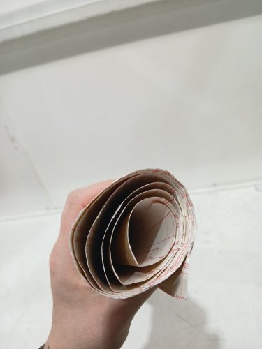 multi-purpose vinyl Peel and Stick wallpaper - 26" - faux brown wood image 3