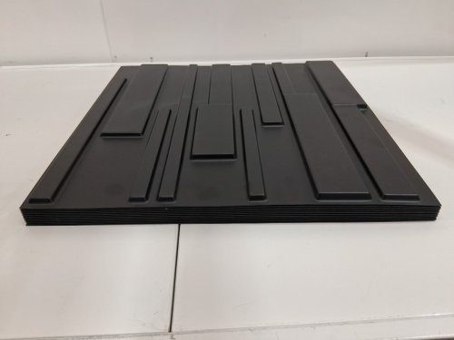 12pk Art3d  PVC 3d wall panels - 20" x 20" - black - (MODEL: A10032BK) image 2