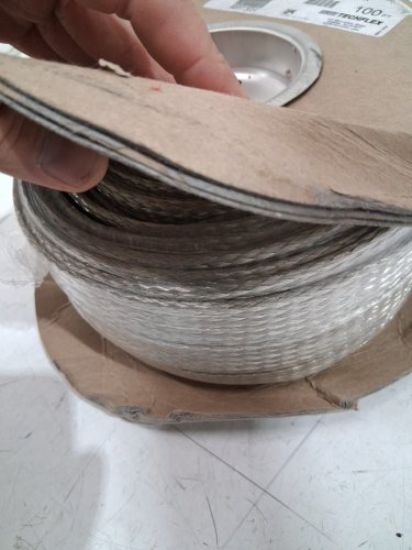 FLEXO metal braid TINNED COPPER roll - 18.7LBS - 38.1MM - 1 1/2" Diameter - silver (model: MBN1.50SV) image 5