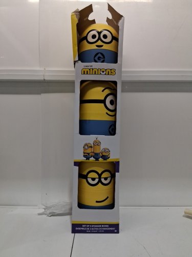 3pc Minions  Stackable Storage Container - 9.25" / 12.25"/ 15" - yellow/blue (model: 2038101) image 2