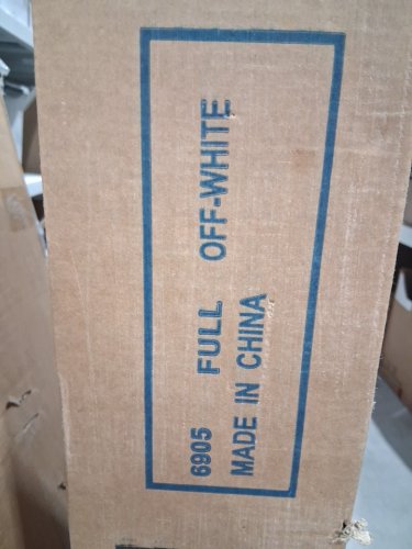 Shelvory Full Bed Frame with Cream Linen Headboard no box spring needed - 400lb max capacity - off white image 13