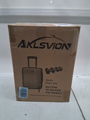 Aklsvion Hardside Carry-On Luggage suitcase with Detachable Spinner Wheels - 18" - baby blue (model: ak-07) image 2