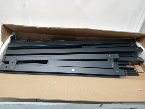 HAAGEEP no box spring needed high platform metal bed frame - 18" high - queen - black (model: hya-18q) image 3