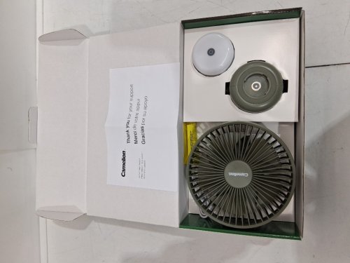 camelion rechargeable camping fan with led light - green (model: 1834925) image 3