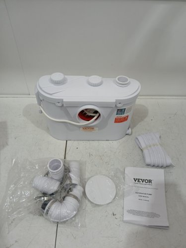 Macerator Sewerage Toilet Pump Waste Water Disposal Upflush Machine with 4 Water Inlets - 500W - 29GPM Flow - Input: AC110-120V 60HZ 0.7HP - 26FT Max - White (Model: FLO500-BE) image 3