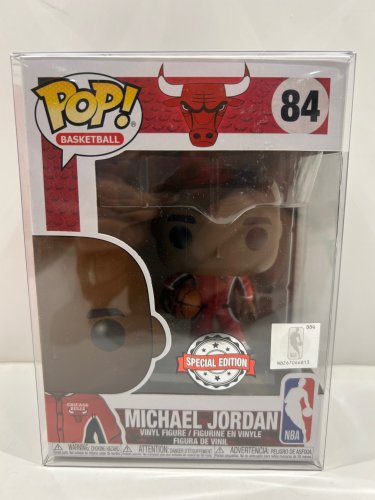 Funko pop! **special edition** basketball: Chicago Bulls - Michael Jordan vinyl figure (#84) **plastic protector cover** image 2