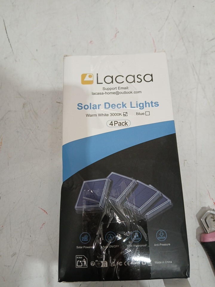 3PK Lacasa Solar Deck Lights - Warm White LED 3000K image 3