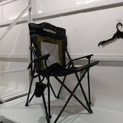 SUPERRELLA  Portable Folding Lawn Chair - 400LB MAX - GREEN/BLACK image 3