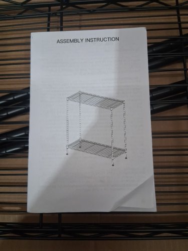 2-tier wire shelving rack - Black (Model: USBT70W2LM) image 4