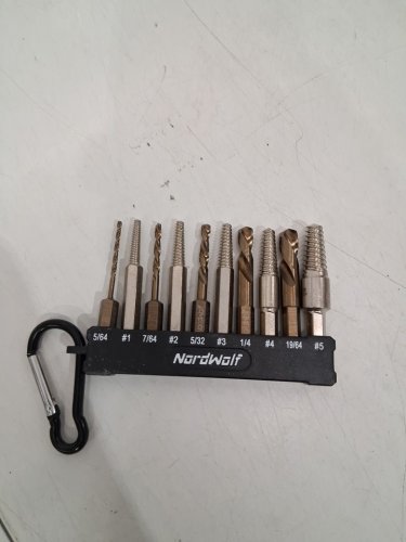 11pc NordWolf Stubby Left Hand Cobalt Drill Bit and Screw Extractor Set - M35 (Model: NW-24024) image 3