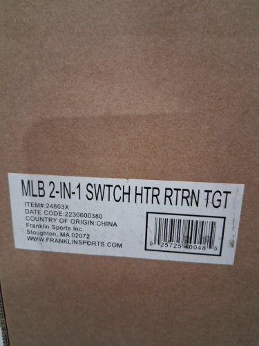 FRANKLIN SPORTS 2-IN-1 MLB SWITCH HITTER PITCH RETURN - 55" X 36" - BLACK/RED (MODEL: 24803) image 3