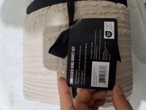 3PC Kenneth Cole Serenity Wavy Lines Duvet Cover Set - King - Light Beige (Model: USHSFN1280641) image 4