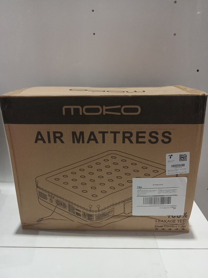 moko inflatable air mattress with comfort top and built in pump - queen size - 18" - black/grey (model:  MAMQ18) image 5