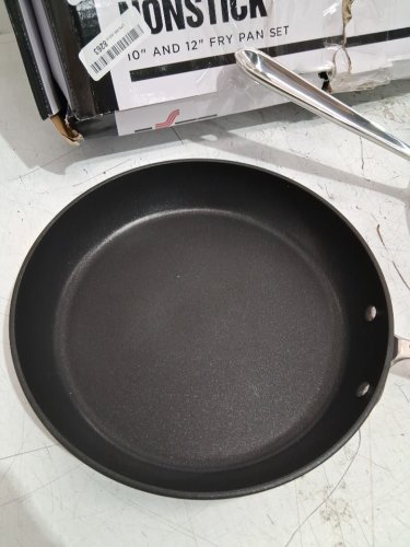 2PC ALL-CLAD HA1 NONSTICK FRY PAN SET - 10" / 12" - black/silver (MODEL: 11644912024) image 6