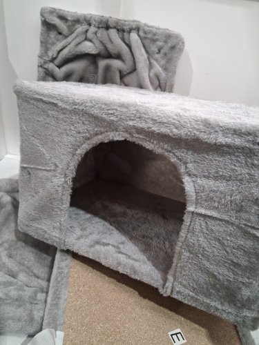 heybly cat tree - 2.6FT - light grey / beige (model : hct008sw) image 5