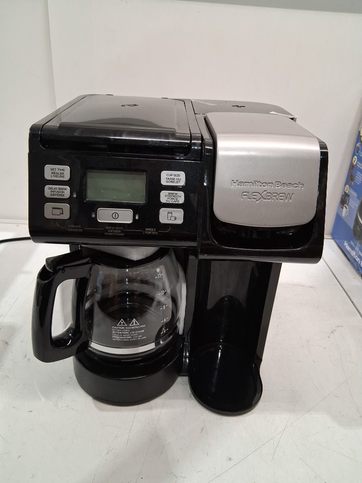 HAMILTON BEACH 3-IN-1 FLEXBREW TRIO COFFEE MAKER - 12 CUP GLASS CARAFE - BLACK (MODEL: 49902C) image 6
