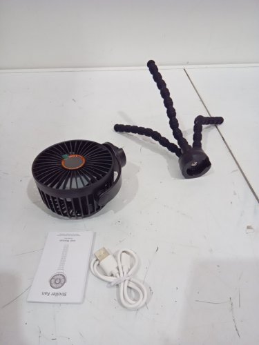 Portable Stroller Clip on Fan with LED Display - Black (model: m25) image 3
