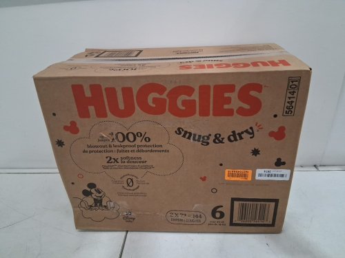 144PK HUGGIES SNUG AND DRY BABY DIAPERS - SIZE 6 - MICKEY MOUSE image 2
