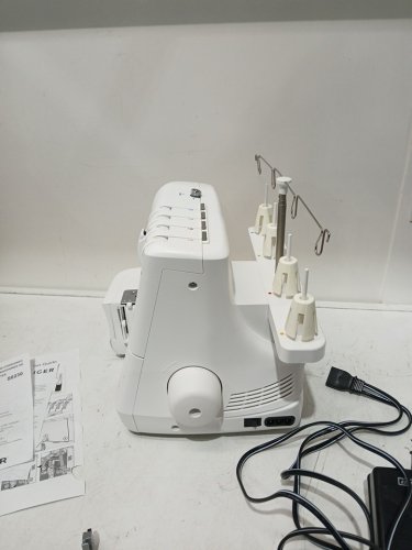 Singer 2-4 stitch compatible serger sewing machine - 1200 stitches per minute - white - (Model: S14-78) image 6