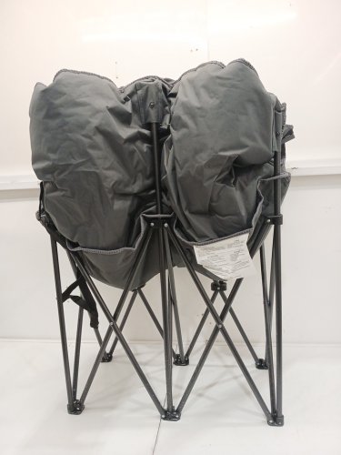 MAC SPORTS padded DOUBLE WIDE FOLDABLE CAMPING CHAIR, WITH CARRYING BAG - 500LBS max - GREY/blue (model: 1998140) image 4