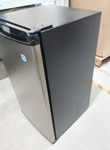 DANBY DESIGNER COMPACT REFRIGERATOR FRIDGE WITH FREEZER SECTION - 3.2 CU.FT - BLACK/STAINLESS STEEL (MODEL: DCR032A2BSLDD) image 7