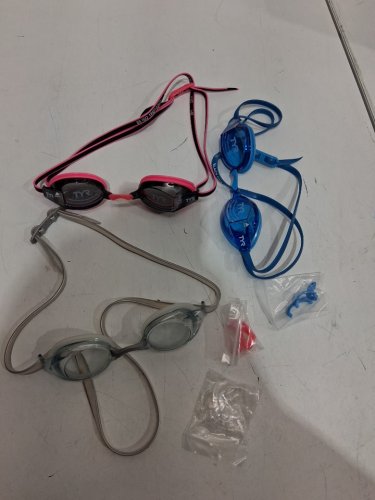 3PK ADULT UNISEX TYR GOGGLES - 16+ YEARS - WHITE/BLUE/PINK (MODEL:1819571) image 4
