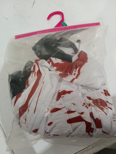 2PC GIRLS WAY TO CELEBRATE BLOODY BRIDE COSTUME - EXTRA LARGE (14-16) - WHITE/BLACK/RED image 2
