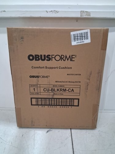 obusforme memory foam lumbar support pillow - 17.5" x 15.6" x 5" - black (model: CU-BLKRM-CA) image 4