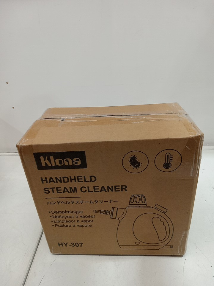 10PC KLONA MULTI PURPOSE HANDHELD STEAM CLEANER WITH ACCESSORIES - WHITE (MODEL: HY-307) image 2