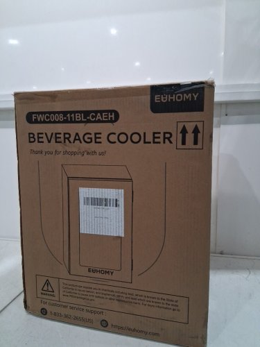 EUHOMY BEVERAGE REFRIGERATOR COOLER WITH 40°F-61°F DIGITAL TEMPERATURE CONTROL - 18L (HOLDS 25 CANS) - BLACK (MODEL: FWC008-11BL-CAEH /‎ WC-6B) image 2