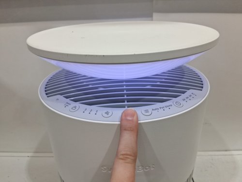 switchbot 4-in-1 led air quality indicator air purifier with wifi, bluetooth and app integration - 1800sqft - h13 hepa filter - 236cfm - 10rgb led - white (model: w5302300) image 7
