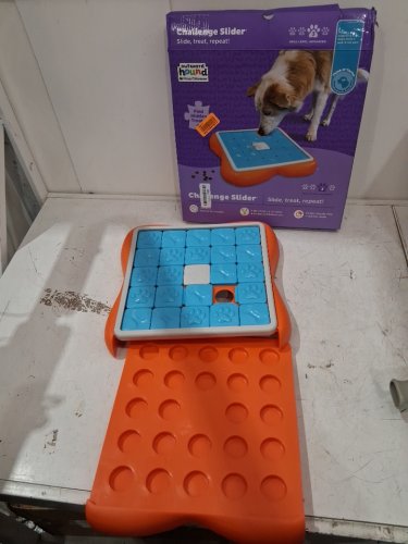 OUTWARD HOUND NINA OTTOSSON CHALLENGE SLIDER INTERACTIVE TREAT PUZZLE DOG TOY - ADVANCED/LEVEL 3 - ORANGE/BLUE - (MODEL: 69343) image 3