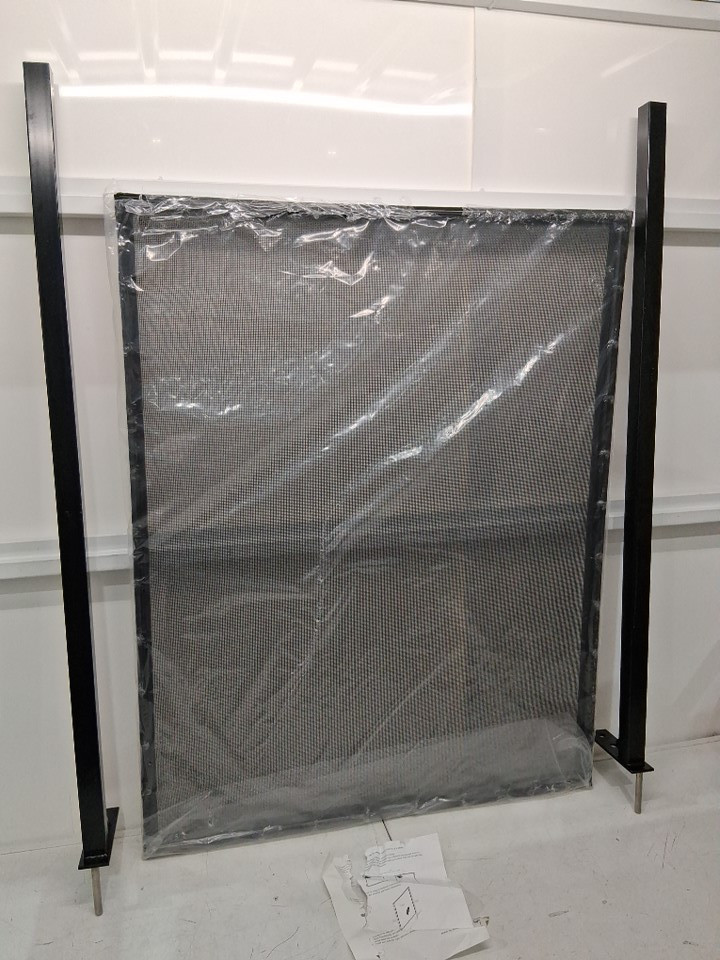 GLI Protect-A-Pool Screen Gate with Metal Bolt Pillars - 46" x 36" - Black image 3