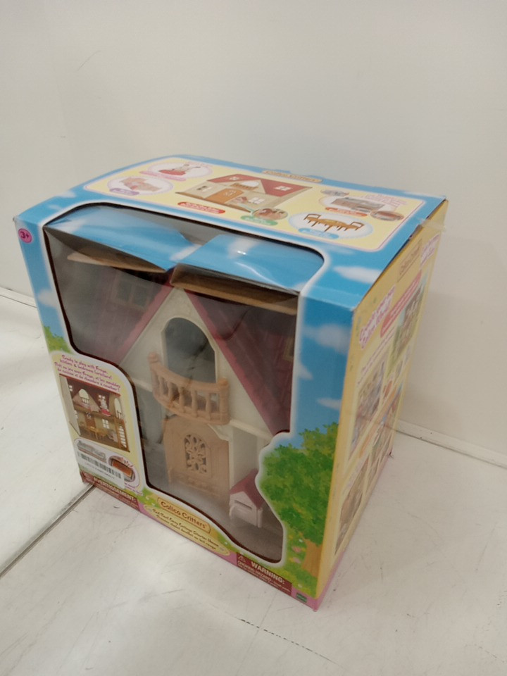 10PC CALICO CRITTERS red roof cozy cottage dollhouse playset with character furniture and accessories - red/multi-colour (model: cc2029) image 4