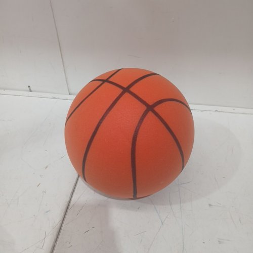 Mckinu lightweight easy to grip silent uncoated high density foam basketball for stealthy training outdoors and indoors - orange/black image 2