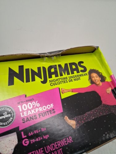 34PK GIRL'S NINJAMAS NIGHTTIME UNDERWEAR WITH ODORMASK & ALL-NIGHT LEAK PROTECTION - LARGE (64-95LBS) image 3