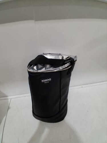 IGLOO LUXE WINE COOLER TOTE - FITS TWO 750ML WINE BOTTLES - 7.5" x 14" x 9" - black (model: 1819533) image 2