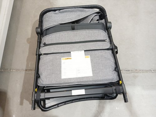 Foldable Stroller Wagon with Removable Canopy - 2 Child - 110lbs cap - Grey/Black (Model: wg417) image 4