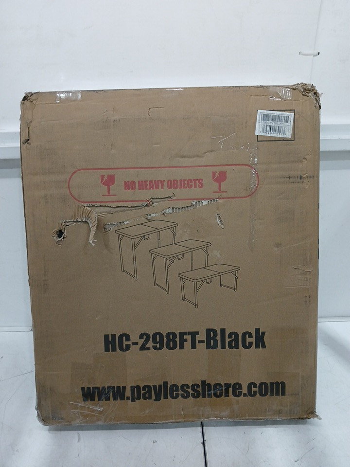 NFPSHOP PORTABLE 3-way height adjustable Plastic Folding Table with Handle - 4FT - Black (model: HC-298FT-black) image 2